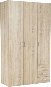 Dulap GWEN 70427, stejar sonoma, PAL, cu 3 usi si 3 sertare, 116x50x20
