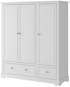 Dulap Marylou alb cu 3 sertare H174,5 cm