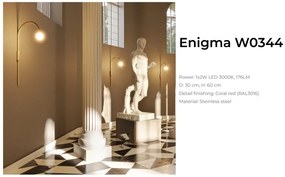 Aplica de perete LED design minimalist ENIGMA, Coral red