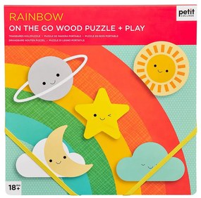 Petit Collage - Curcubeu, puzzle si set de joaca