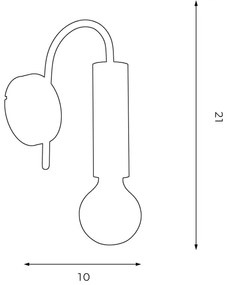 Aplică LOPPE 1xE27/60W/230V neagră