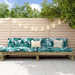 vidaXL Canapele de mijloc grădină 2 buc. 120x80cm lemn pin impregnat