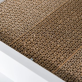 PawHut Mobilier din Lemn pentru Litiera Pisicilor, cu 2 Uși și Deschidere Laterală, 91x52x50,5 cm, Alb | Aosom Romania