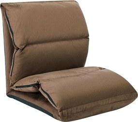 vidaXL Scaun de podea pliabil, gri taupe, microfibră