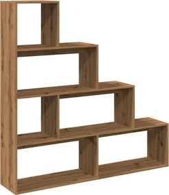 vidaXL Bibliotecă/separator 4 niveluri, stejar 143,5x29x143,5 cm lemn