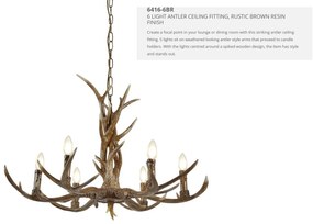 Candelabru deosebit stil rustic Stag 6L 6416-6BR SRT
