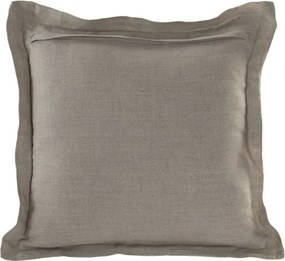 Pernă decorativă pătrată din in natural, 50 x 50 cm, 525 g, bej natural, husă cu fermoar, „Linen Cushion Square"