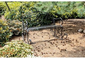 Bancă de grădină neagră din metal Dares - Garden Pleasure