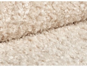 Taburet bej cu tapițerie din țesătură bouclé Dia – Micadoni