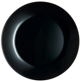 Farfurie neagra pentru servire.18 cm.