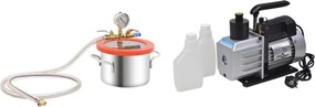 vidaXL Cameră de vid cu pompă în 2 trepte, 3,7 L