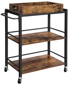 Măsuță de servire MARGE maro/negru