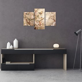 Tablou - Pictură de păsări de epocă II. (90x60 cm)