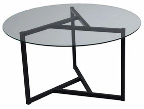 Masuta de Cafea Trio Sehpa Transparent, Negru