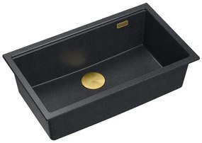 Chiuveta din granit Logan 110 negru metalic