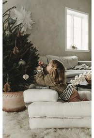 Fotoliu extensibil pentru copii cu taburet Karup Design Mini Cube Creamy