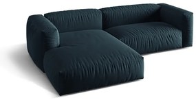 Colțar modular albastru închis (cu colț pe partea stângă ) Martina – Micadoni Home