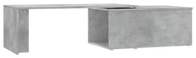 801341 vidaXL Măsuță de cafea, gri beton, 150 x 50 x 35 cm, PAL