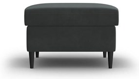 Taburet gri închis cu tapițerie din catifea Kyoto – Cosmopolitan Design