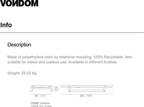 Sezlong exterior modern design premium FRAME SUN CHAISE 54097 Vondom