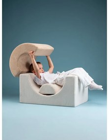 Teren de joacă din spumă crem 3 buc. din catifea reiată înălțime 37 cm 75x49 cm Rainbow Montessori – Wigiwama