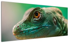 Tablou detailat cu o șopârlă (120x50 cm)