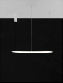 Lustra LED suspendata design modern circular TARQUIN D-80cm alba