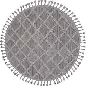 Covor BEVERLY, 80x80 cm, forma rotunda, polipropilena, gri, 2264 Y