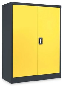 Dulap metalic universal mediu, 90 x 40 x 120 cm, încuietoare cu cilindru, galben - ral 1023