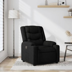 vidaXL Fotoliu rabatabil, negru, material textil