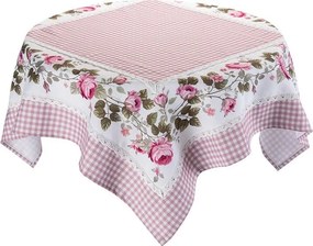 decoDoma Fată de masă centrală cu imprimeu TRANDAFIRI ÎNFLOREȘTE 85 x 85 cm