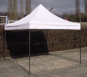 Cort de grădină foarfecă DELUXE+pereți laterali - 3x3m alb