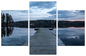 Tablou - Ponton de lemn, lac (90x60 cm)