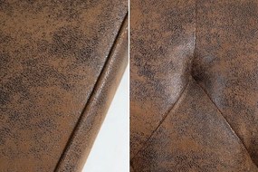 Canapea extensibila design Chesterfield, Maison Belle Affaire 220cm, maro antic