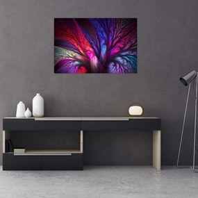 Tabloul abstract cu copacul (90x60 cm)