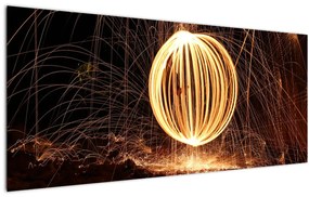 Tablou cu bilă iluminată (120x50 cm)