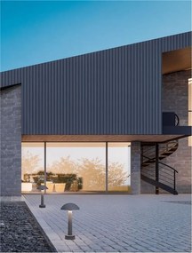 Stalp LED din ciment negru pentru exterior IP65 Tura H-35cm
