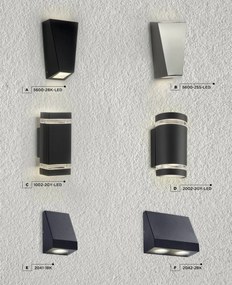 Aplica perete exterior IP44 Up and Down Sheffield negru