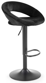 Scaun de bar H102 velvet negru
