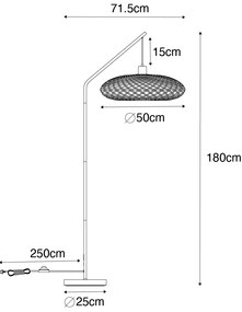 Lampă de podea orientală din bambus - Ostrava