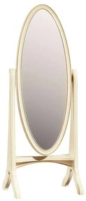 Oglindă de Podea Vanessa, 65x46x175cm, Crem / Nuc Alb Patinat