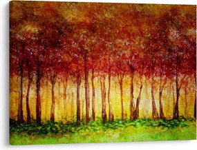 Tablou - Pictura pădurii cu frunziș (70x50 cm)