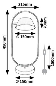 Lampă LED de masă Rabalux 74190 ODISS LED/6W/230V