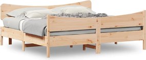 vidaXL Cadru de pat fără saltea, 200x200 cm, lemn masiv pin