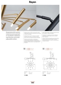 Lustră pe tijă RAYEN Redo 01-2774 12xG9/10W/230V bronz