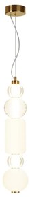Pendul LED design modern Collar auriu, transparent, alb