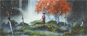 Tablou - Ilustrație a Grădinii de săbii (120x50 cm)