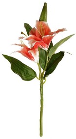 Floare artificială crin, două flori și boboc, în.42 cm