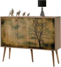 Comoda Mega, stejar sonoma, PAL melaminat, 120x36x90 cm