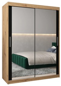 Dulap de haine 150 cm Toki 3 (stejar artisan + negru mat). 1065078